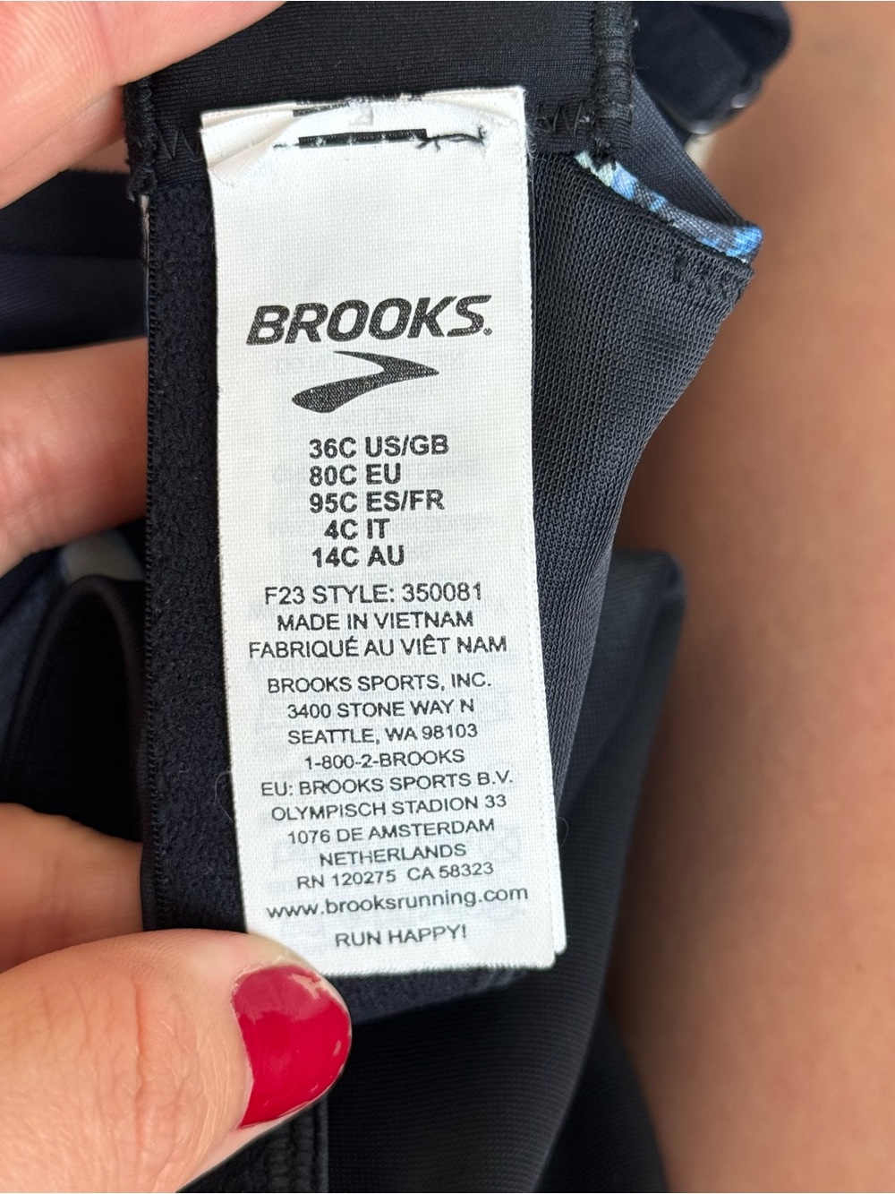Brooks Drive Convertible Run Sports Bra Fast Floral - Picture 8 of 11